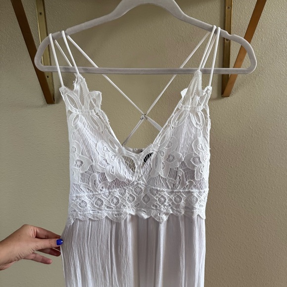 white Rue21 maxi dress with lace and straps - Picture 2 of 8